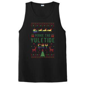 Make The Yuletide Gay Ugly Christmas Lgbt Pride Rainbow Xmas PosiCharge Competitor Tank