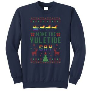 Make The Yuletide Gay Ugly Christmas Lgbt Pride Rainbow Xmas Sweatshirt