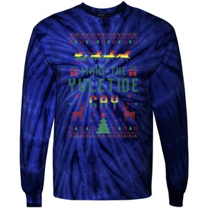 Make The Yuletide Gay Ugly Christmas Lgbt Pride Rainbow Xmas Tie-Dye Long Sleeve Shirt