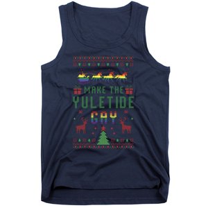 Make The Yuletide Gay Ugly Christmas Lgbt Pride Rainbow Xmas Tank Top