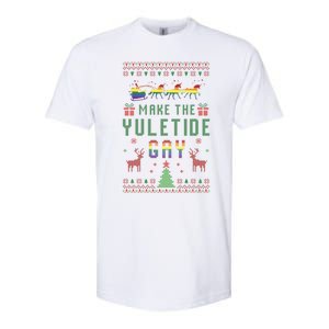 Make The Yuletide Gay Ugly Christmas Lgbt Pride Rainbow Xmas Softstyle CVC T-Shirt