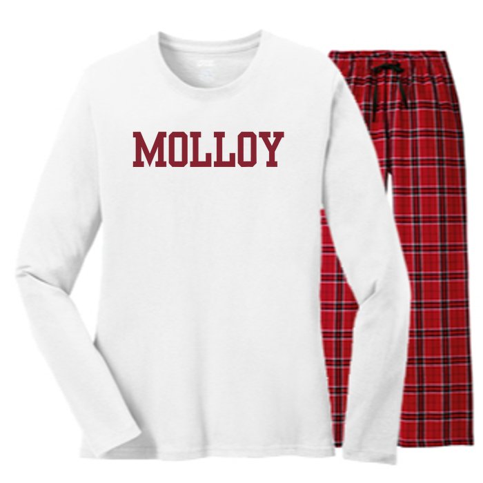 Molloy University 02 Women's Long Sleeve Flannel Pajama Set 