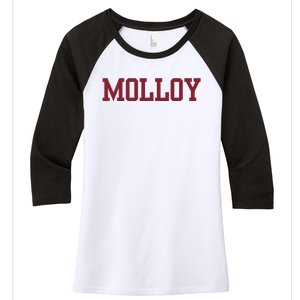 Molloy University 02 Women's Tri-Blend 3/4-Sleeve Raglan Shirt