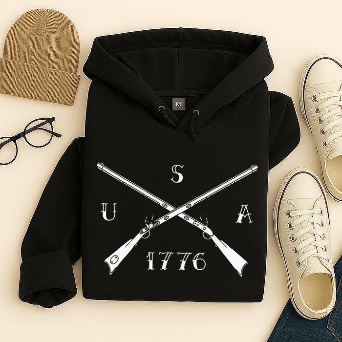 Muzzleloader Usa 1776 Flintlock Muzzleloading Rifle Hoodie