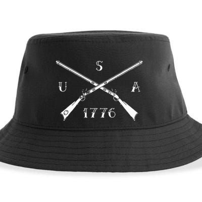 Muzzleloader Usa 1776 Flintlock Muzzleloading Rifle Sustainable Bucket Hat