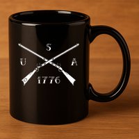 Muzzleloader Usa 1776 Flintlock Muzzleloading Rifle 11oz C Handle Ceramic Mug