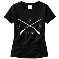 Muzzleloader Usa 1776 Flintlock Muzzleloading Rifle Womens T-Shirt