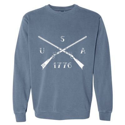 Muzzleloader Usa 1776 Flintlock Muzzleloading Rifle Garment-Dyed Sweatshirt