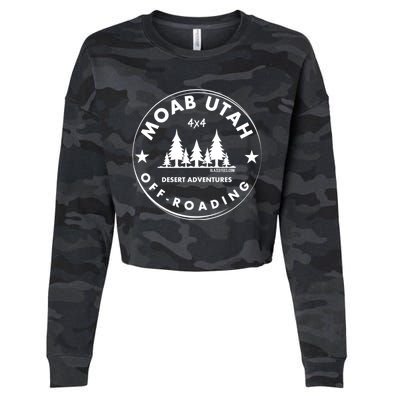 Moab Utah 4x4 Off Road Retro Adventures Cropped Pullover Crew