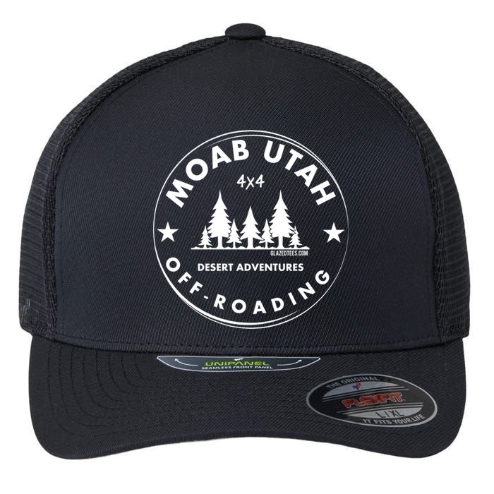 Moab Utah 4x4 Off Road Retro Adventures Flexfit Unipanel Trucker Cap