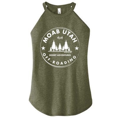 Moab Utah 4x4 Off Road Retro Adventures Women's Perfect Tri Rocker Tank