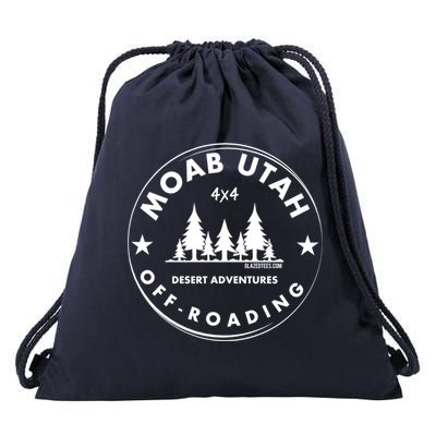 Moab Utah 4x4 Off Road Retro Adventures Drawstring Bag