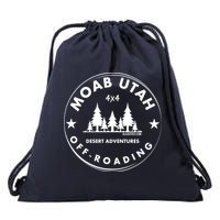 Moab Utah 4x4 Off Road Retro Adventures Drawstring Bag