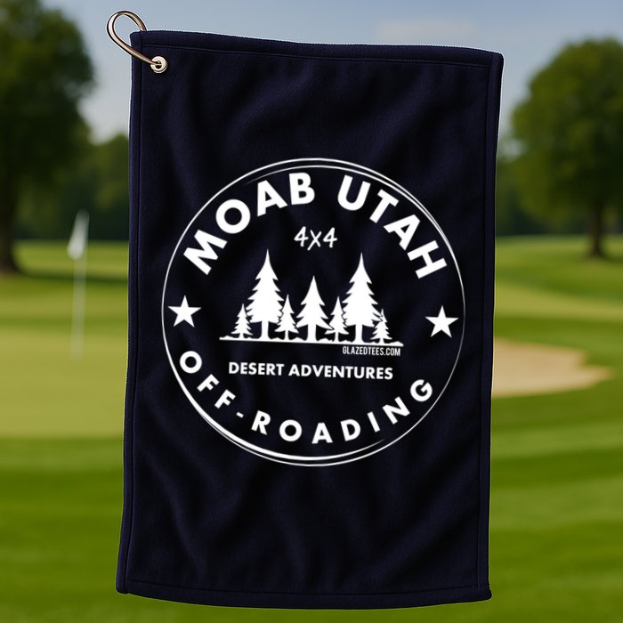 Moab Utah 4x4 Off Road Retro Adventures Golf Towel