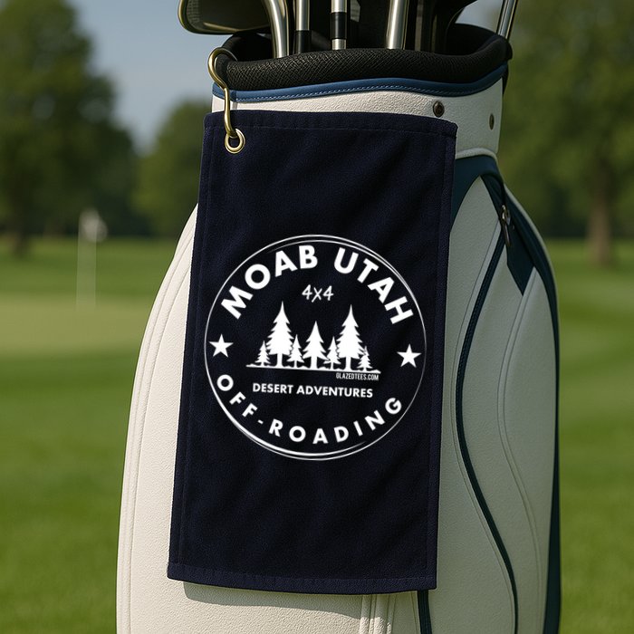Moab Utah 4x4 Off Road Retro Adventures Golf Towel