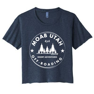 Moab Utah 4x4 Off Road Retro Adventures Women's Crop Top Tee