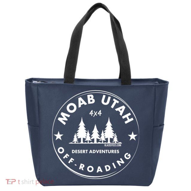Moab Utah 4x4 Off Road Retro Adventures Zip Tote Bag