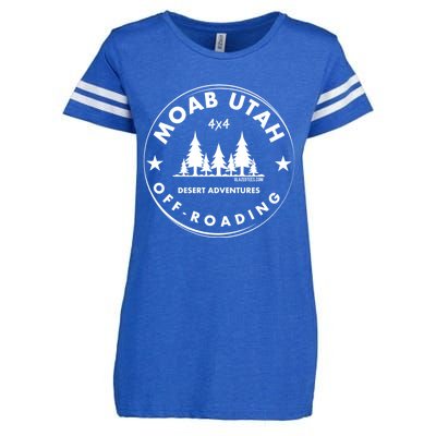 Moab Utah 4x4 Off Road Retro Adventures Enza Ladies Jersey Football T-Shirt