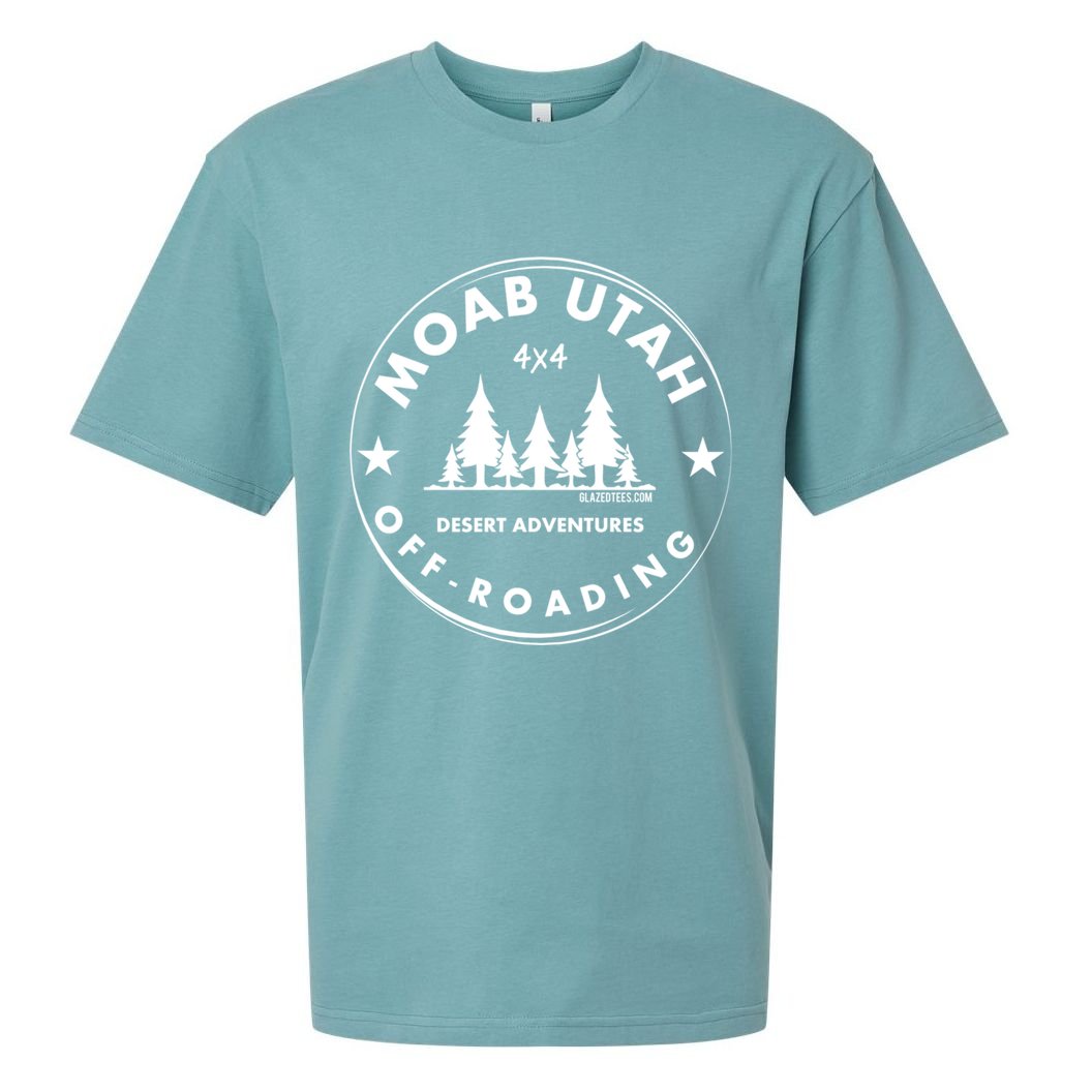 Moab Utah 4x4 Off Road Retro Adventures Sueded Cloud Jersey T-Shirt