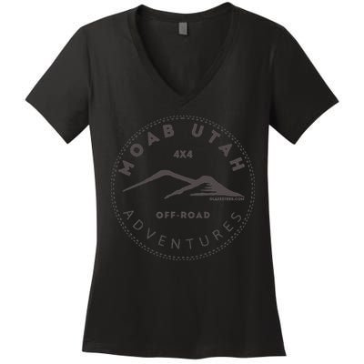 Moab Utah 4x4 Off Road Adventures Women's V-Neck T-Shirt