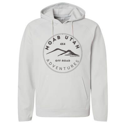 Moab Utah 4x4 Off Road Adventures Performance Fleece Hoodie