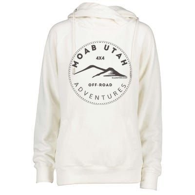 Moab Utah 4x4 Off Road Adventures Womens Funnel Neck Pullover Hood