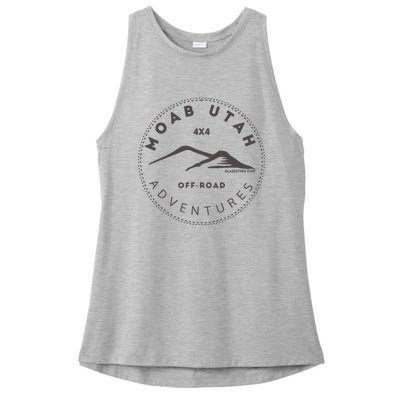 Moab Utah 4x4 Off Road Adventures Ladies PosiCharge Tri-Blend Wicking Tank