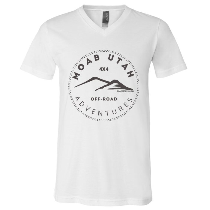 Moab Utah 4x4 Off Road Adventures V-Neck T-Shirt