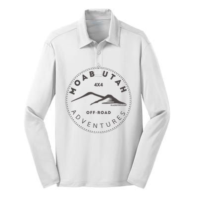 Moab Utah 4x4 Off Road Adventures Silk Touch Performance Long Sleeve Polo