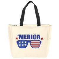 Merica USA 4th Of July Zip Tote Bag