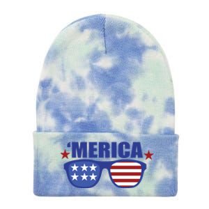 Merica USA 4th Of July Tie Dye 12in Knit Beanie