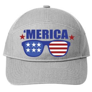 Merica USA 4th Of July 7-Panel Snapback Hat