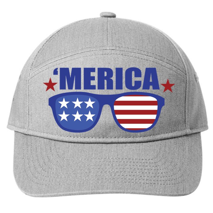 Merica USA 4th Of July 7-Panel Snapback Hat