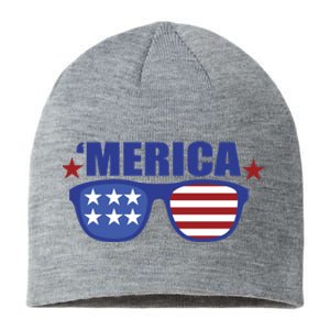 Merica USA 4th Of July Sustainable Beanie