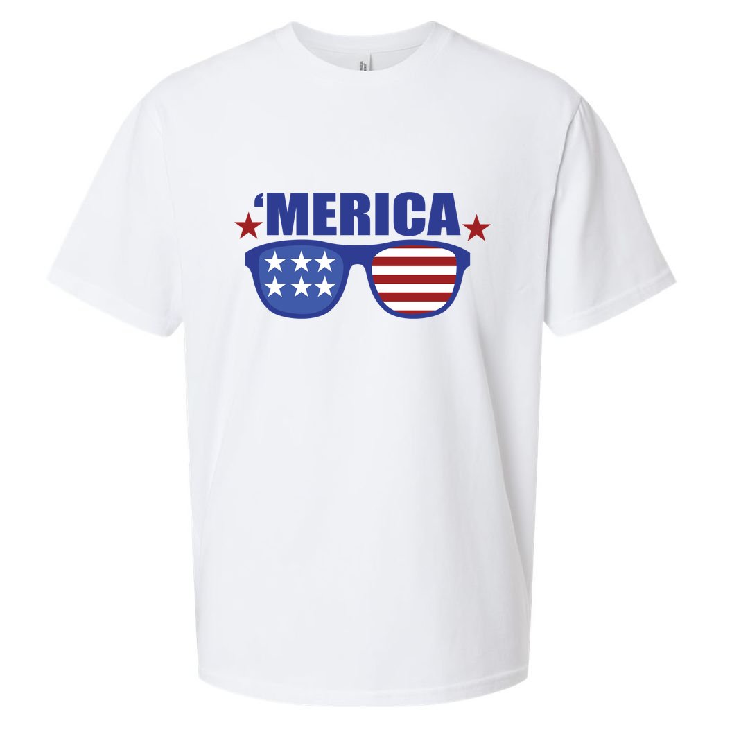 Merica USA 4th Of July Sueded Cloud Jersey T-Shirt