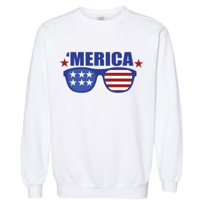 Merica USA 4th Of July Garment-Dyed Sweatshirt