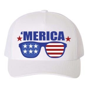 Merica USA 4th Of July Yupoong Adult 5-Panel Trucker Hat