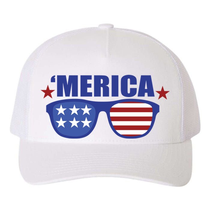 Merica USA 4th Of July Yupoong Adult 5-Panel Trucker Hat