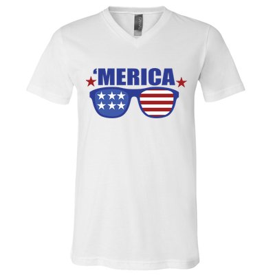 Merica USA 4th Of July V-Neck T-Shirt