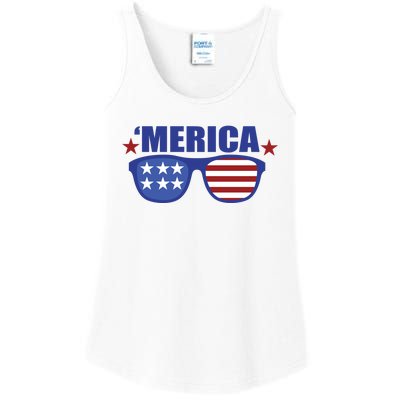 Merica USA 4th Of July Ladies Essential Tank