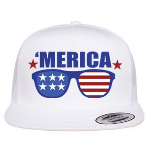 Merica USA 4th Of July Flat Bill Trucker Hat