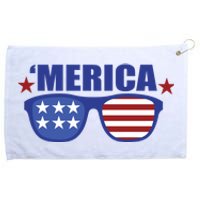 Merica USA 4th Of July Grommeted Golf Towel