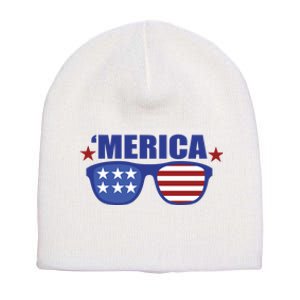 Merica USA 4th Of July Short Acrylic Beanie