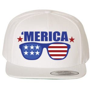 Merica USA 4th Of July Wool Snapback Cap