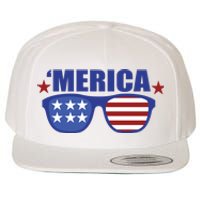 Merica USA 4th Of July Wool Snapback Cap