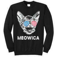 Meowica Usa American Flag Cat July 4 Sweatshirt