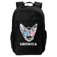 Meowica Usa American Flag Cat July 4 Daily Commute Backpack