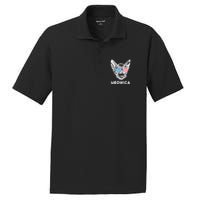 Meowica Usa American Flag Cat July 4 PosiCharge RacerMesh Polo