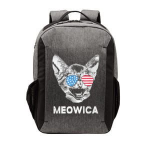 Meowica Usa American Flag Cat July 4 Vector Backpack