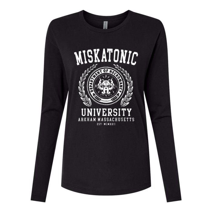 Miskatonic University Arkham East Massachusetts Wcmxkll Womens Cotton Relaxed Long Sleeve T-Shirt